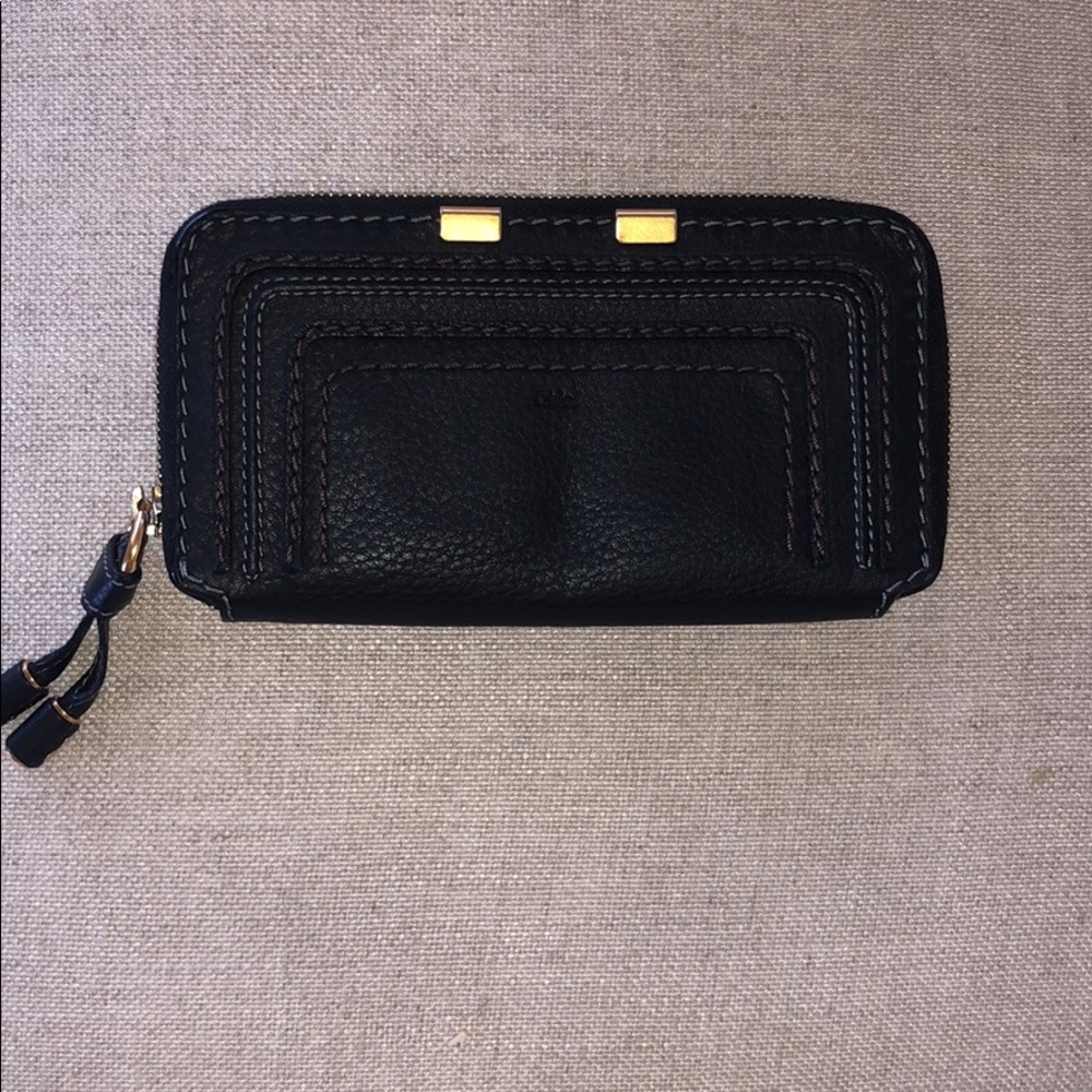 Chloe Marcie Wrap Around wallet Black